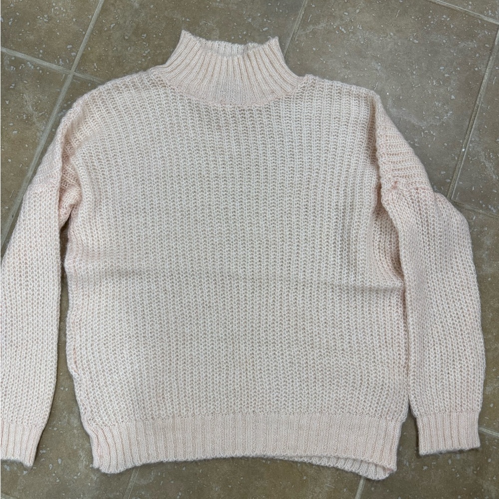 Zara Soft Pink Turtleneck Sweater